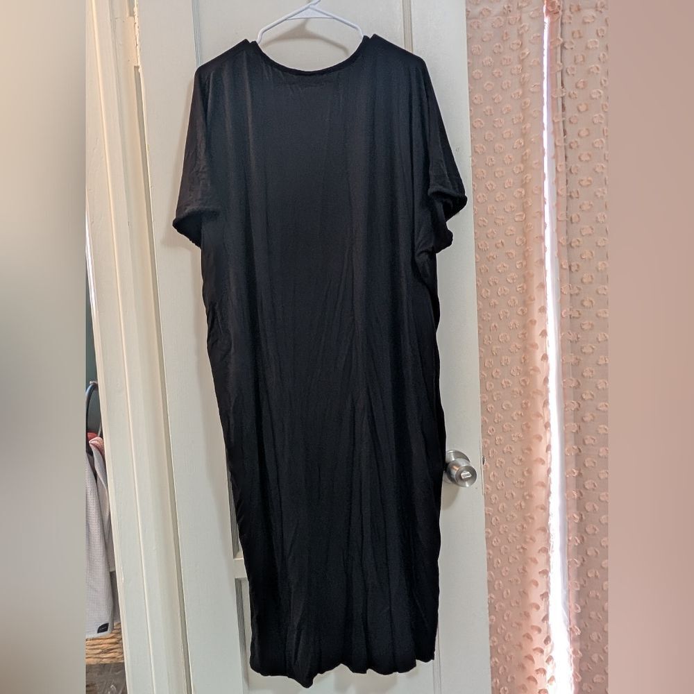 Dwell & Slumber Ribbed Ebony Cocoon Maternity Nursing Dress Size M/L Black - Picture 4 of 4